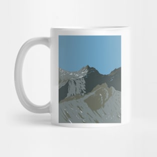 Black Cuillin on Cuillin Ridge in the Isle of Skye in Scotland WPA Art Deco Poster Mug